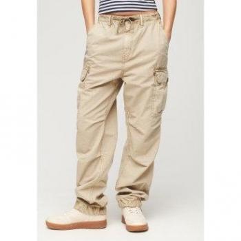 Pantaloni Superdry a Vita Bassa Taupe