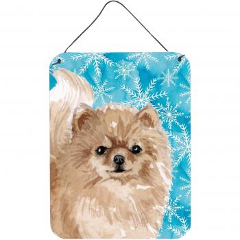 Caroline’s Treasures Pomeranian Winter Metal Wall Art – 16″ × 12″ Multicolor