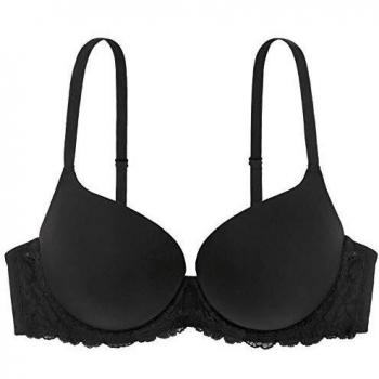 Dorina Damen BH Claire, Push-up, Schwarz, 80B