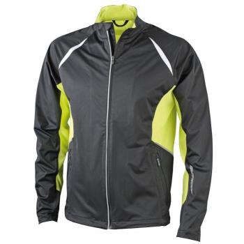 James Nicholson XL Sports Windproof Jacket (Black/Acid Yellow)