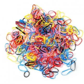Kid’s Color Burst Rubber Hair Ties – 1000 Pieces, Easy Hold