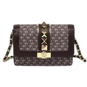 Sac à bandoulière Iconique Y Not en polyuréthane 19,5 cm pour femmes beige