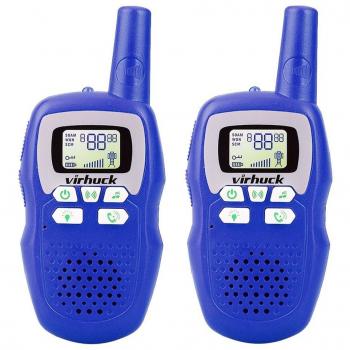 Virhuck Talkies Walkies Enfants 2PCS 3 KM 3 Canaux LED Lumière Lampe de Poche Voix Claires