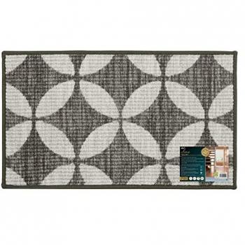 Pewter Fiora Machine Washable Doormat, 44 x 75 cm