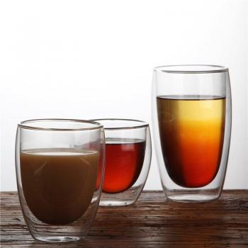 Transparent Double Wall Glass Beer Mug