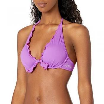 Top bikini donna con decorazione a frange e design halter