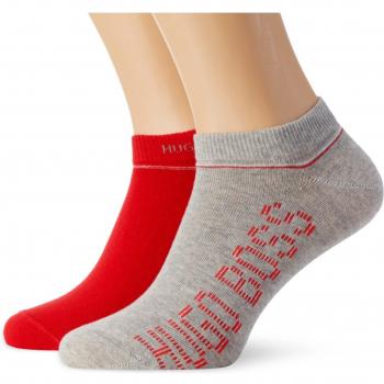 BOSS Hugo Boss Herren Socken, AS Design, Silber, 2er Set