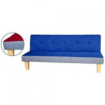 DIVANI LETTO CLICK CLACK DUPLO BLU TESSUTO