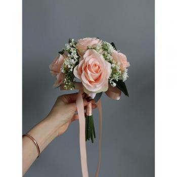 JaneVini Bouquet de Fleurs Artificielles – Ensemble Manuel en Soie Blanche