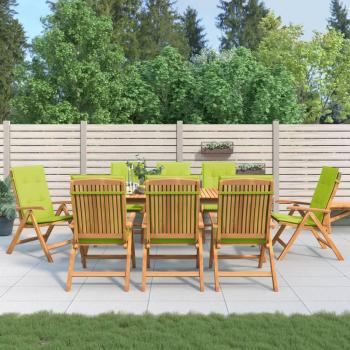 VidaXL 8 Teak-Gartenstühle mit komfortablen Auflagen