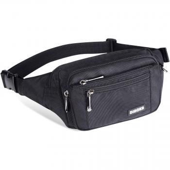 DINOKA Sac Banane pour Randonnée Noir