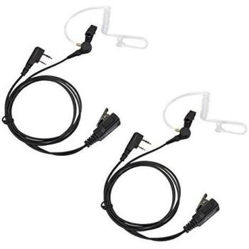 COODIO Auriculares Seguridad 2x + Mic 2‑Pin, Compatible Kenwood