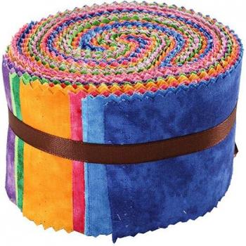 Rainbow Jelly Roll Cotton Fabric