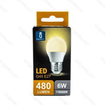 Lampadina LED G45 6W E27 3000K