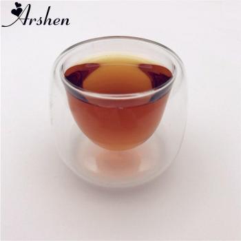 Arshen Fangle 80ml Clear Insulated Tea and Coffee Cups
