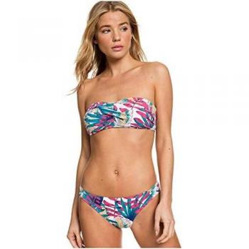 Ensemble de bikini bandeau Roxy Into the Sun Bright White Paradise pour femme