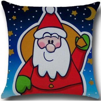 Tête d'oreiller Santa Snowman enfant – carré 45×45 cm – série Noël – PP35