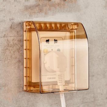 Self-adhesive splash-proof socket cover for bathroom and kitchen