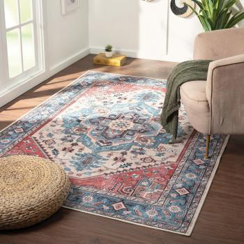 Beige Parisa Polyester Washable Persian Classic Runner – 160×230 cm