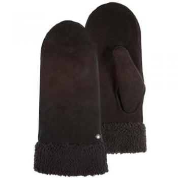 Isotoner Gants velours cuir de chèvre noir – 7,5 F