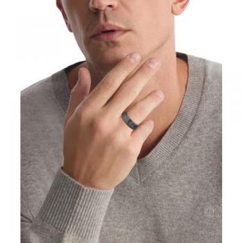 Calvin Klein Herrenring Edelstahl GunMetal CK METALLIC WAVES