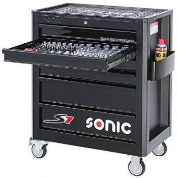 Sonic Werkstattwagen S7 Komplettset mit 140 Teilen in Schwarz