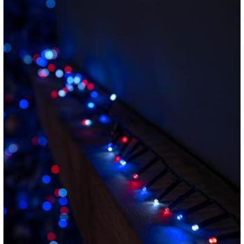 125m 5000 LED Christmas String Lights with Timer in Blue, White & Red