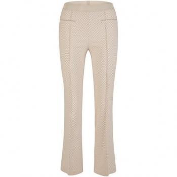 MARC AUREL Relax‑Fit Flared‑Jeans, weiße Jacquard‑Hose, Größe 34