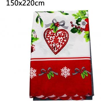 Printed Christmas Tablecloth 150x220cm