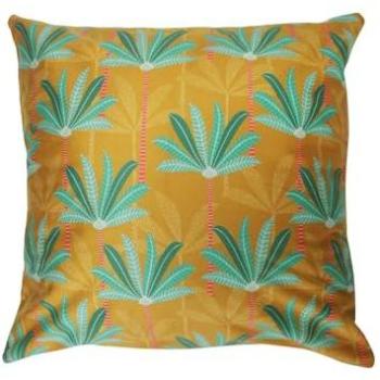 Housse Oasis Décor 40x40 cm – Tissu Polyester Doux, Jaune