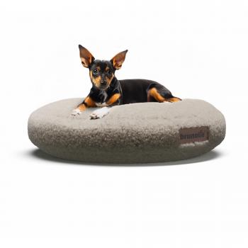 Cuscino per cani Brunolie SnugNest, 50 cm, grigio, fondo antiscivolo, lavabile