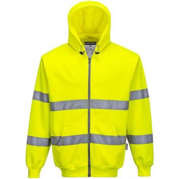 Portwest Hi Vis Zip Front Hoodie Yellow 4XL