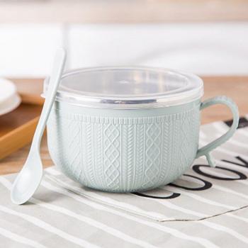 Bol Noodle Safe‑Heat : Double Isolation Acier Inoxydable + Lapin Enjoué