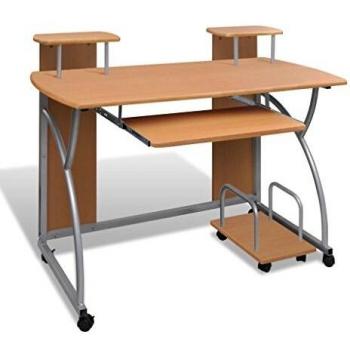 WorkStation Lite: Brown Pull‑Out Desktop System