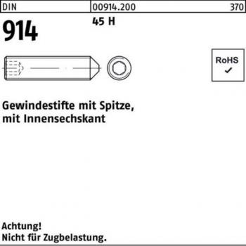 Gewindestift mit Innensechskant M12 x 80 mm 45 H