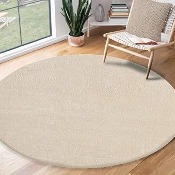 Tapis Relax, 200 cm, moelleux, dessous antidérapant, beige