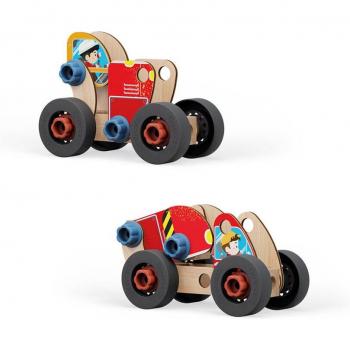 Gioco di Costruzione Veicolo Di Legno Playbio 32 Pezzi