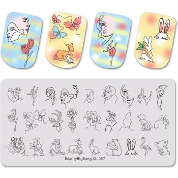 Nail Art Tools Spiral Screw Stamping Plate