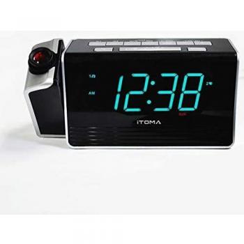 Réveil iTOMA avec Projection, Snooze, Double Alarme, Chargement USB