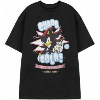 Sonic Shadow Chaos Cola Herren Kurzarmshirt – Schwarze Farbe