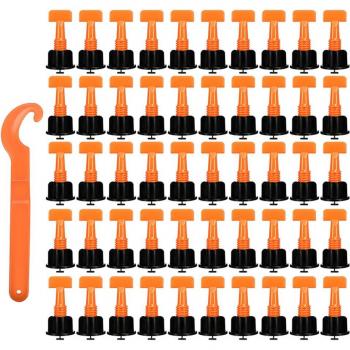 50Pcs Reusable Tile Leveling Wedges and Spacers Kit