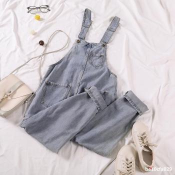 Salopette en Denim grande taille, style étudiant, joli