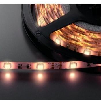 Monacor Humidity-Resistant 3-Chip 12V DC Warm White LED Strip