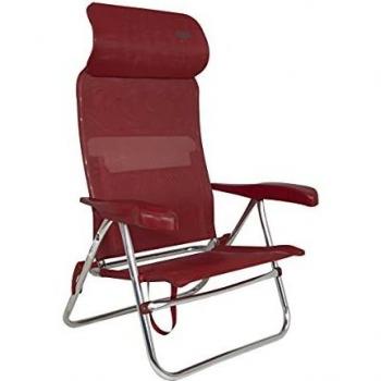 Crespo Campingstuhl Aluminium, Rot, Einheitsgröße