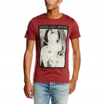 Camiseta JACK & JONES JJORBABE TEE SS CREW NECK Hombre Rojo
