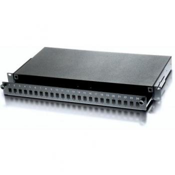 Cassetto Rack 19'' 24 porte Fibra Ottica Nero