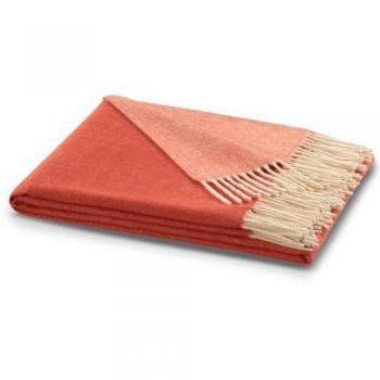 Plaid BIEDERLACK Conny, rot, B:130cm L:170cm, Baumwolle, Polyacryl, Wohndecken, hochwertige Fransen, Kuscheldecke