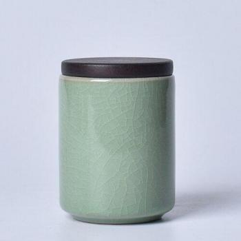 Bote decorativo hermético con tapa de madera