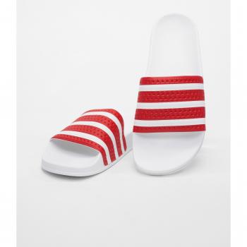 Sandales Adidas Adilette Homme – Taille 44 2/3, Couleur Rouge, Matériau Maille/Synthétique