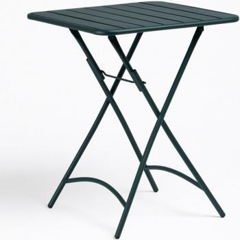 Table de Jardin Acier Pliable 60x60 cm Janti Vert Jungle